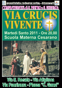 Locandina Via Crucis di Santa Lucia a Sorrento 2011