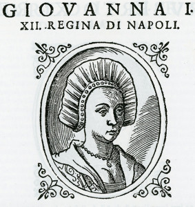 Il ritratto delle Regina Giovanna I proposto nella edizione del 1601 dell’ opera di Scipione Mazzella intitolata “Descrittione del Regno di Napoli”